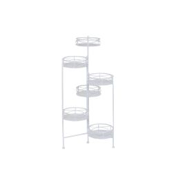 DKD Home Decor Macetero Terraza y Jardín Blanco Hierro con Hojas 23 x 23 x 102 cm Precio: 48.59000025. SKU: B1EHBDMXH7