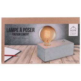 Lámpara Cemento 9,5X19,5 Home Deco Light altura 9