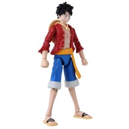 Bandai Anime Heroes Figura de Luffy 37008, 17cm, 17 Puntos de Articulación