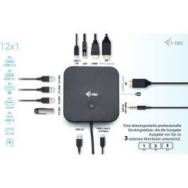 Hub USB i-Tec C31TRIPLE4KDOCKPDPRO Negro