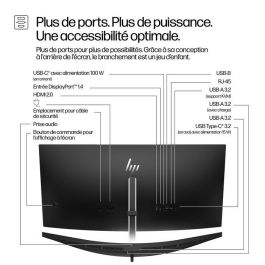 HP 534pm Monitor de Conferencias USB-C WQHD de 34 pulgadas Series 5 Pro con IA para Reuniones sin Distracciones y Pantalla Ultra Ancha