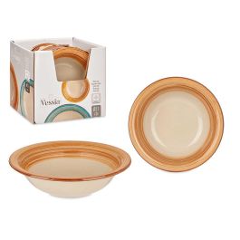 Plato Hondo Gres Cenefa 3D Marron 21Cm Vessia (24 Unidades) Precio: 56.89999953. SKU: B1545P7ED5
