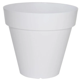 Riviera Rond 50 Blanco - Bote con Sistema de Retención de Agua, 100% Reciclable, Fabricación Francesa