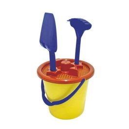 AVC Juego de Cubos de Playa con Pala, Rastrillo y Cedazo - Surtido de Colores - Modelos Surtidos