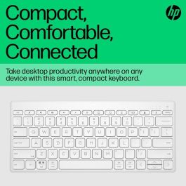 HP 350 Teclado Inalámbrico Bluetooth Compacto Multi-Dispositivo, Cómodo y Portátil para Productividad en PC, Portátil, Tablet y Móvil