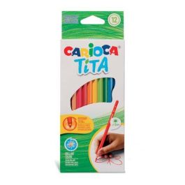 Carioca Lápices de Colores Tita Hexagonal, Mina Super Resistente, Pack Promocional 12 + 2 Unidades Gratis Colores Surtidos Precio: 1.79000019. SKU: B19T49Q9XA