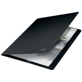 Leitz 39080095 Carpeta de Cartón con Gomas A4 Reciclado Negro 100% Portafirmas Capacidad 250 Hojas Cierre Elástico