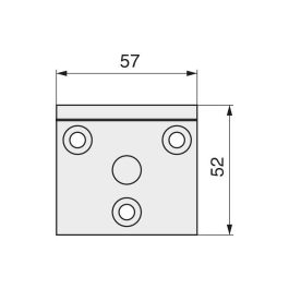 Herrajes Alk Placa Colgador Mueble Copla 54x50 Zincado, Pack de 500 Unidades