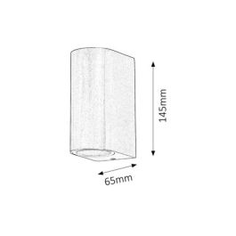 Aplique Exterior RABALUX "Chile" 2xGU10 IP44 [RAB-8034] Aluminio