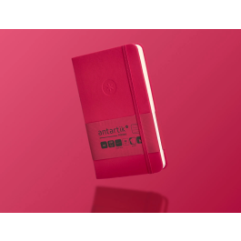 Antartik Cuaderno A6 Tapa Dura Rayas Burdeos 100 Hojas 80gr FSC con Gomilla y Bolsillo