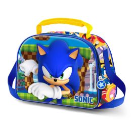 Sonic The Hedgehog Bolsa Portamerienda 3D Sonic Azul Isotérmica con Relieve, Asa Superior, Bandolera Ajustable y Cinta para Carrito Precio: 16.59000024. SKU: B16H3ZP2AS