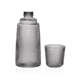 Botella de Agua Versa Negro Vidrio Aluminio 10,3 x 26 x 10,3 cm