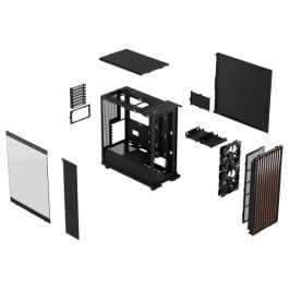 Case de PC - Diseño fractal - North Charcoal Black TG Dark T Case de PC - Diseño fractal - North Charcoal Black TG Dark T