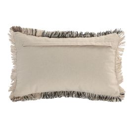 DKD Home Decor Pack de 2 Cojines Boho de Algodón Crudo 30x50 cm, Hechos a Mano, con Cremallera y Relleno de 380g