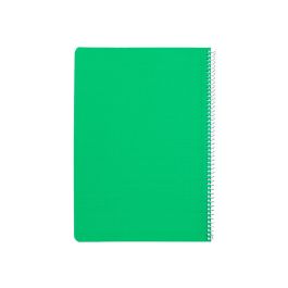 Cuaderno Espiral Liderpapel Din A4 Pautaguia Tapa Plastico80H 90 gr Cuadro Pautado 4 mm Con Margen Color Verde 5 unidades