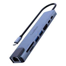 Coolbox C81 COO-DOCK- Minidock USB-C a HDMI 4K, 2xUSB-A 3.2, USB-C PD 100W, Lector SD/MicroSD, RJ45 Gigabit. Aluminio. Precio: 21.49999995. SKU: B17FFDLKBD