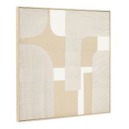 DKD Home Decor Juego de 2 Cuadros Scandi Modernos Beige Blanco de Lino y PS para Decoración de Pared de 90x90x3.8 cm DKD Home Decor Juego de 2 Cuadros Scandi Modernos Beige Blanco de Lino y PS para Decoración de Pared de 90x90x3.8 cm