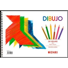 Enri Bloc De Dibujo Espiral Pajarita 20H A4+ 120 gr Liso C-Recuadro Microperforado Blanco Precio: 1.50000032. SKU: B1GW49BB6Y