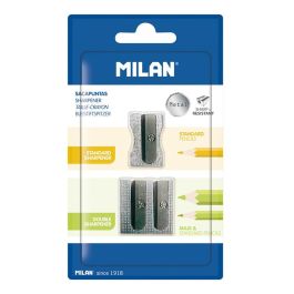 Blister con 2 sacapuntas de aluminio milan Blister con 2 sacapuntas de aluminio milan