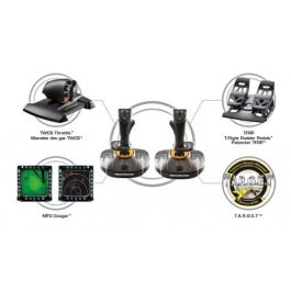 Thrustmaster T.16000M FCS SPACE SIM DUO 2960815 Palanca de mando USB Negro/Naranja para PC - Analógico/Digital