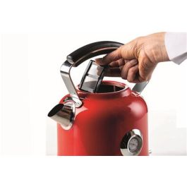 Ariete 2854/00 Hervidor Eléctrico Moderna Rojo 1.7 Litros Acero Inoxidable Termómetro Apagado Automático Diseño Elegante Objeto de Cocina