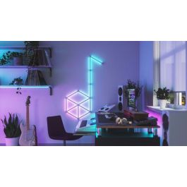 Nanoleaf Lines Starter Kit 15PK - Barras LED Inteligentes Modulares RGBW, 16M Colores, 2 Zonas por Barra, Diseño Geométrico, Control por App, Adhesivo Incluido