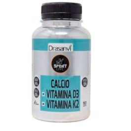 Sport Live Calcio Vitamina D3+K2 Huesos en condiciones normales, 90 comprimidos, sin gluten Precio: 17.5000001. SKU: B16H6XKDSN