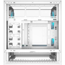 COUGAR OmnyX Midi Tower PC ATX ARGB Blanco - Caja de ordenador con ventana lateral para gaming y gestión de cables