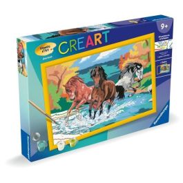 Ravensburger RAV00025846 CreArt Kids Kit para pintar por números - Manada de caballos, 31x21 cm, +9 años