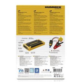 HUMMHX Arrancador de Batería Portátil 12V 2000A Pico 10000mAh para Coches 8.0L Gasolina 7.0L Diésel con Power Bank y Luz LED