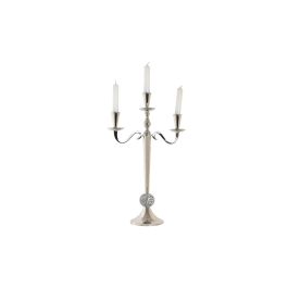 DKD Home Decor Candelabro Glam Colección Camila Plateado Cromado de Aluminio y Acrílico Desmontable 30x46x12 cm