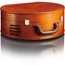 Lenco Tocadiscos de Maleta TT-34 con USB, Tracción por Correa, Automático, Madera, 33/45/78 RPM, Altavoces Integrados
