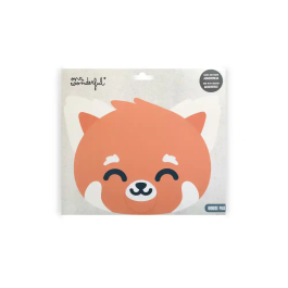 Wondee Alfombrilla para Ratón Mr. Wonderful Forma Panda Rojo Antideslizante Control Preciso Cómoda Lavable 210x3x210 mm