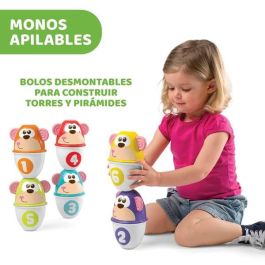 Juego de bolos animales con pelota 11x15x9 cm