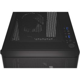 Endorfy Ventum 200 Air TG Negra Torre PC con Ventana de Vidrio Templado y Panel Frontal de Malla para Óptimo Flujo de Aire