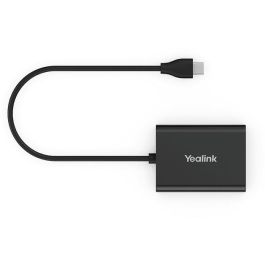 Yealink EHS60 Adaptador de auricular inalámbrico para Yealink WH62/WH63 y teléfonos IP Cisco/Avaya/Poly/Grandstream, Negro