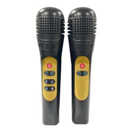 Karaoke Light Party Duo Golden Edition, Altavoz Bluetooth, 2 Micrófonos, 5 Modos Juego, Control Volumen, Luces, Sonidos, +14 Años, 35x20x27.9 cm