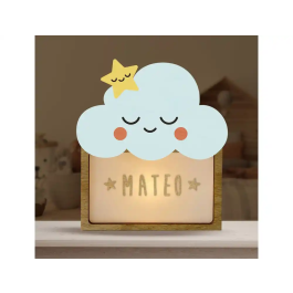 Wondee Lampara Personalizable Little Cloud para Bebé Luz Nocturna Infantil Quit Miedos Madera Precio: 43.197. SKU: B1JP2KHVYR
