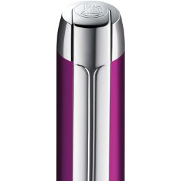 Pelikan Pluma Estilográfica Pura P40 Violeta de Aluminio con Plumín Medio de Acero Inoxidable en Estuche de Regalo
