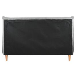 DKD Home Decor Cama Urban de Poliéster y Madera Gris Claro 150x200 (para colchón) 219x108x177 cm (cama)