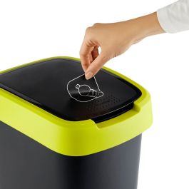 Cubo de basura Rotho Twist Lime Plástico 25 L