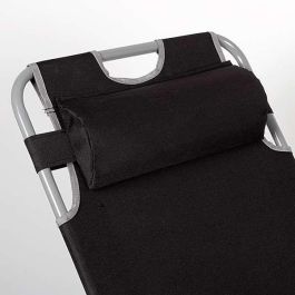 Tumbona reclinable Aktive Negro 177 x 34 x 47 cm