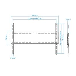 Soporte de Pared Fijo TooQ LP1080F-B para TV de 37-80"/ hasta 45kg Soporte de Pared Fijo TooQ LP1080F-B para TV de 37-80"/ hasta 45kg