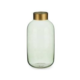 Jarrón de Cristal Liso Oro Grande Verde Giftdecor 14.5x29.5x14.5 cm (6 Unidades) Jarrón de Cristal Liso Oro Grande Verde Giftdecor 14.5x29.5x14.5 cm (6 Unidades)