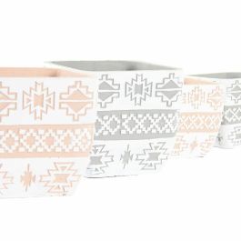 Macetero Tropical DKD Home Decor Gris Beige 14 x 13 x 14 cm Set de 2 (2 Unidades) Macetero Tropical DKD Home Decor Gris Beige 14 x 13 x 14 cm Set de 2 (2 Unidades)