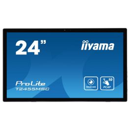 Iiyama T2455MSC-B1 Monitor Táctil 24" IPS Full HD 1920x1080 HDMI DisplayPort USB Altavoces Webcam Micrófono Negro