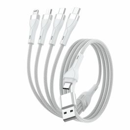 4smarts Cable de Carga USB-C/A 4en2 1.2m Blanco 541024