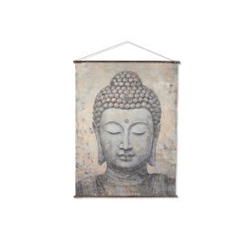 DKD Home Decor Lienzo Oriental de Papel y Abeto Beige Gris con Buda 138 x 2,8 x 180 cm (2 Unidades) Precio: 66.78999987. SKU: B1GLP8DGRX