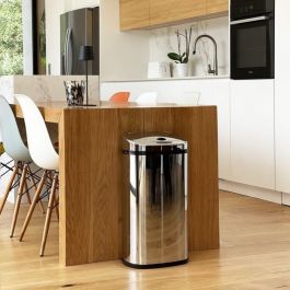 Papelera de cocina automática - LARGO - KITCHEN MOVE - 42 L - Acero inoxidable con flejes Papelera de cocina automática - LARGO - KITCHEN MOVE - 42 L - Acero inoxidable con flejes