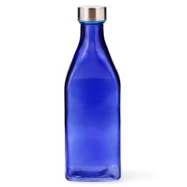 Quid Botella Mesa Vidrio con Tapón Habitat Azul 1 L (12 Unidades) Acabado Brillo Ecológico Libre de Cadmio y Plomo Precio: 30.50000052. SKU: B14WADZA65